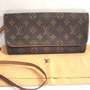 LOUIS VUITTON Monogram Pochette Twin GM Bag